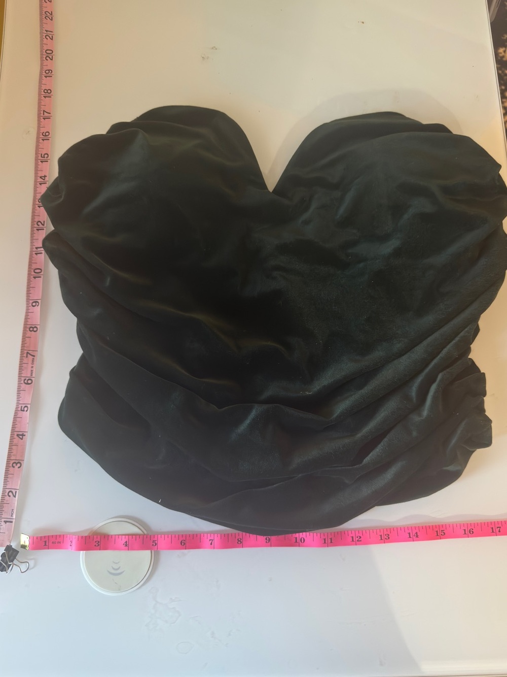 Express Black Strapless Ruched Bustier Bandeau XL
